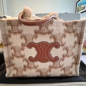 Celine Mohair Cabas Thais Tote Large